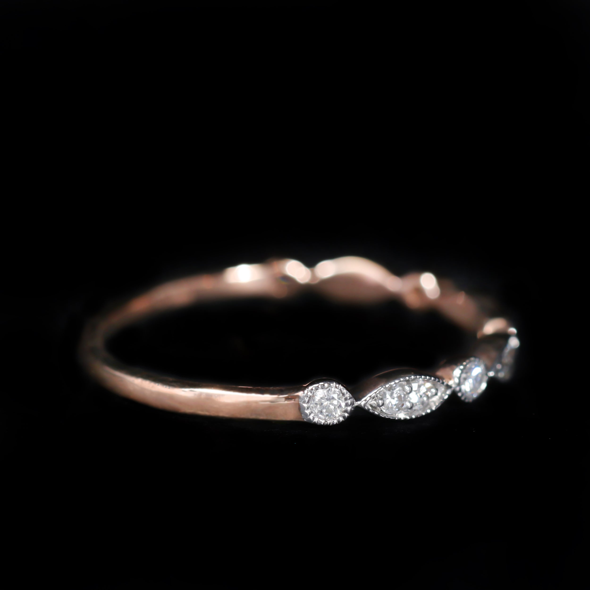 14K White Gold 0.17 Carat Diamond Band
