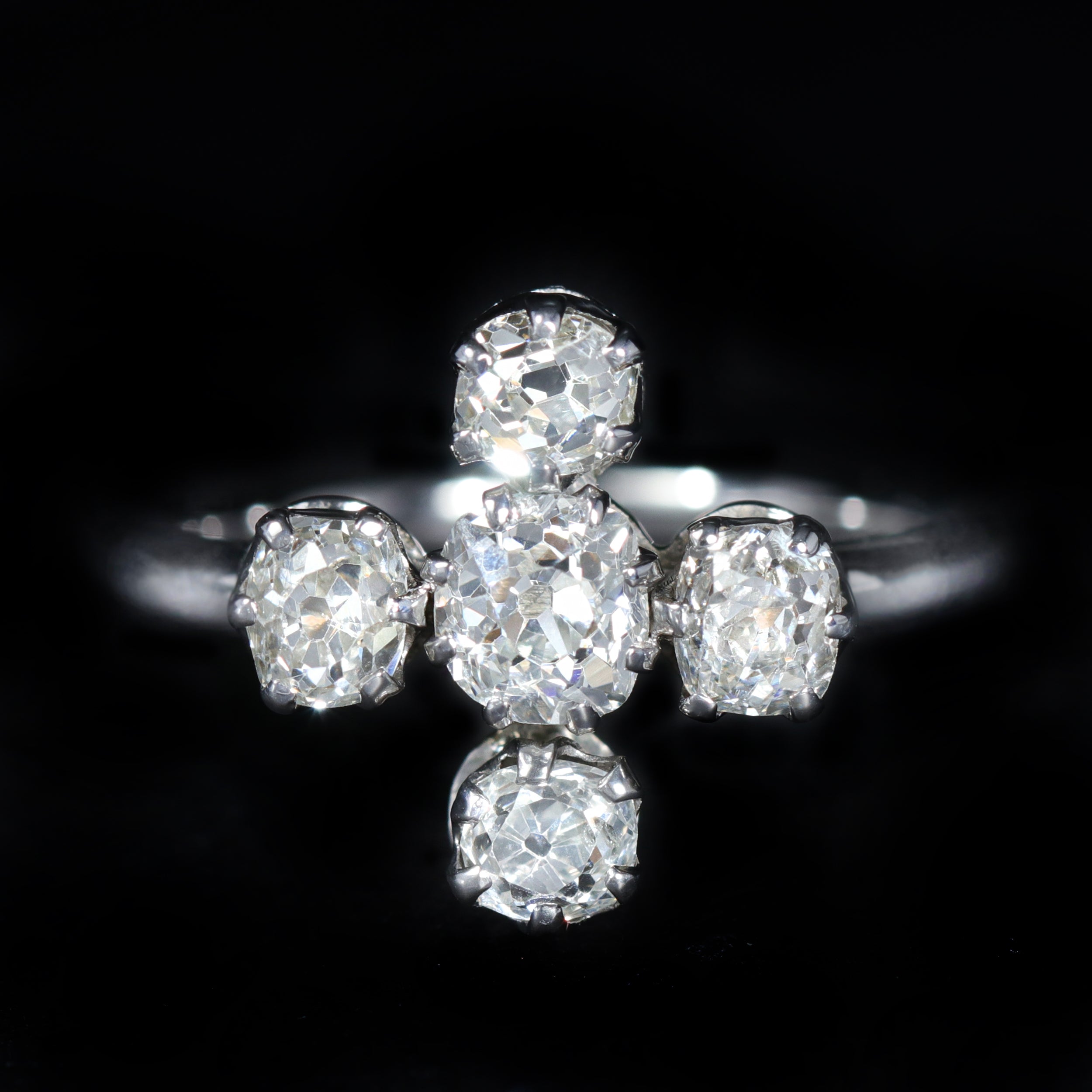 Art Deco Restoration Diamond Cross Ring