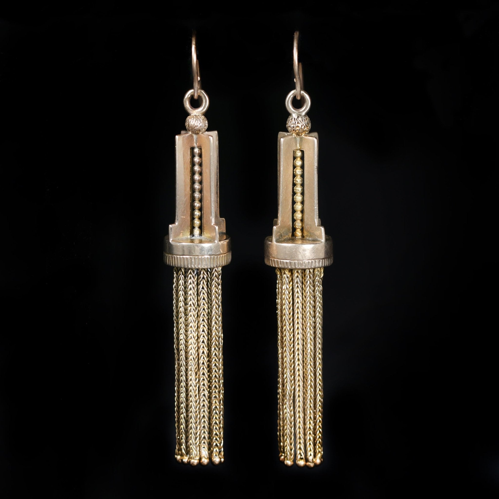 Victorian 10K Yellow Gold Tassel Earrings - Walton's Jewelry