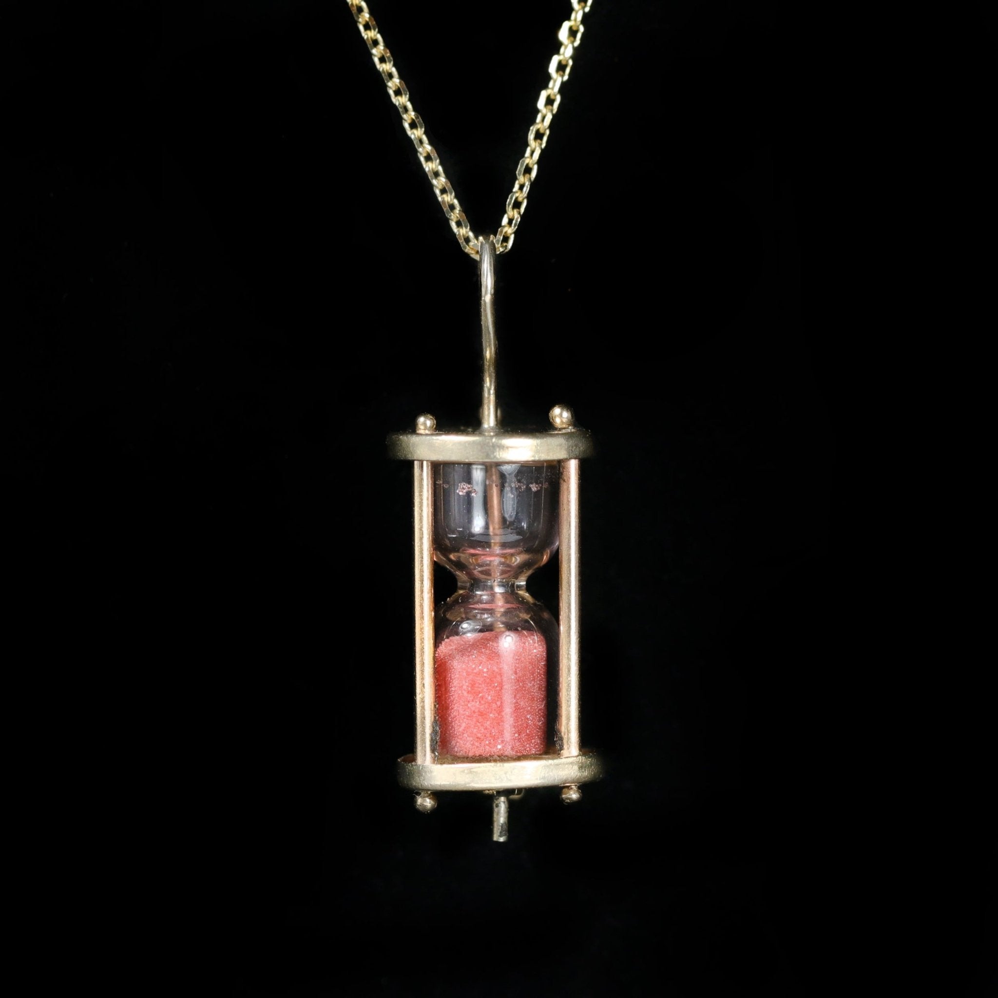 Estate 14K Yellow Gold Hourglass Charm - Walton's Jewelry