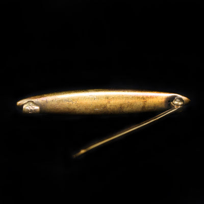 Victorian 14k Yellow Gold Seed Pearl Bar Pin