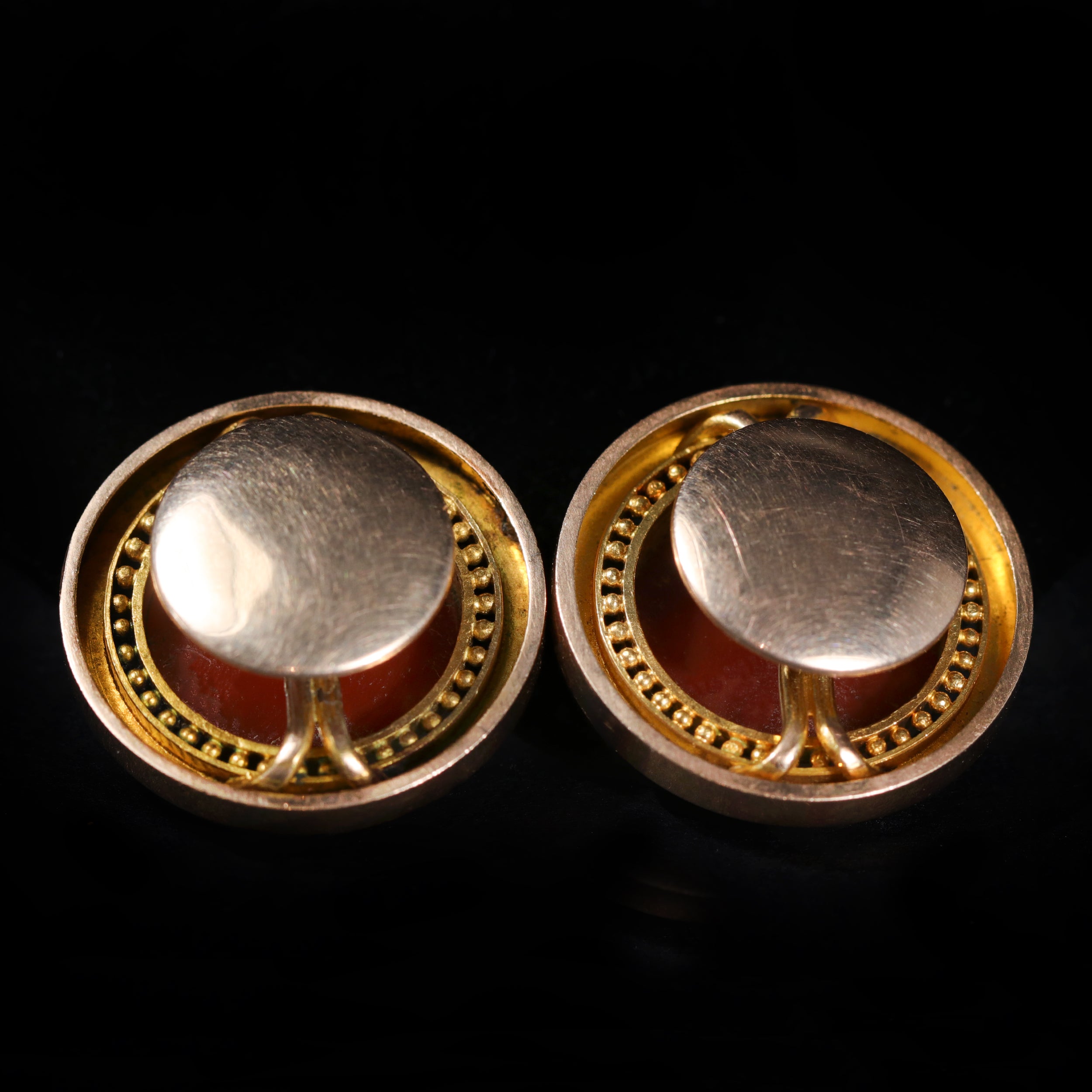Victorian 14K Yellow Gold Cameo Hardstone Cufflinks – Walton's Jewelry
