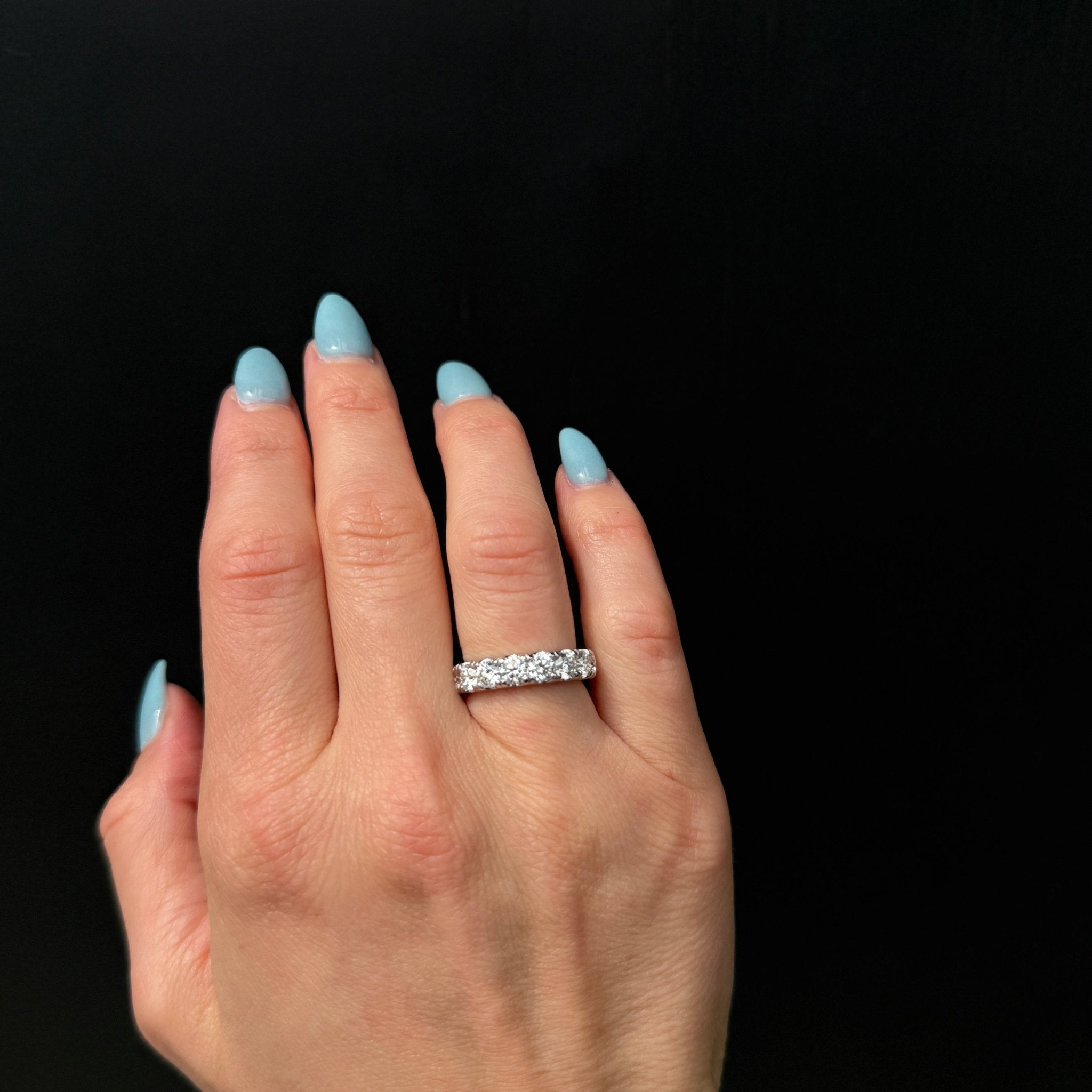 14K White Gold 2.11 Carat Diamond Band - Walton's Jewelry