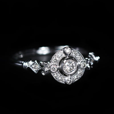 14K White Gold 0.19 CTW Diamond Engagement Ring