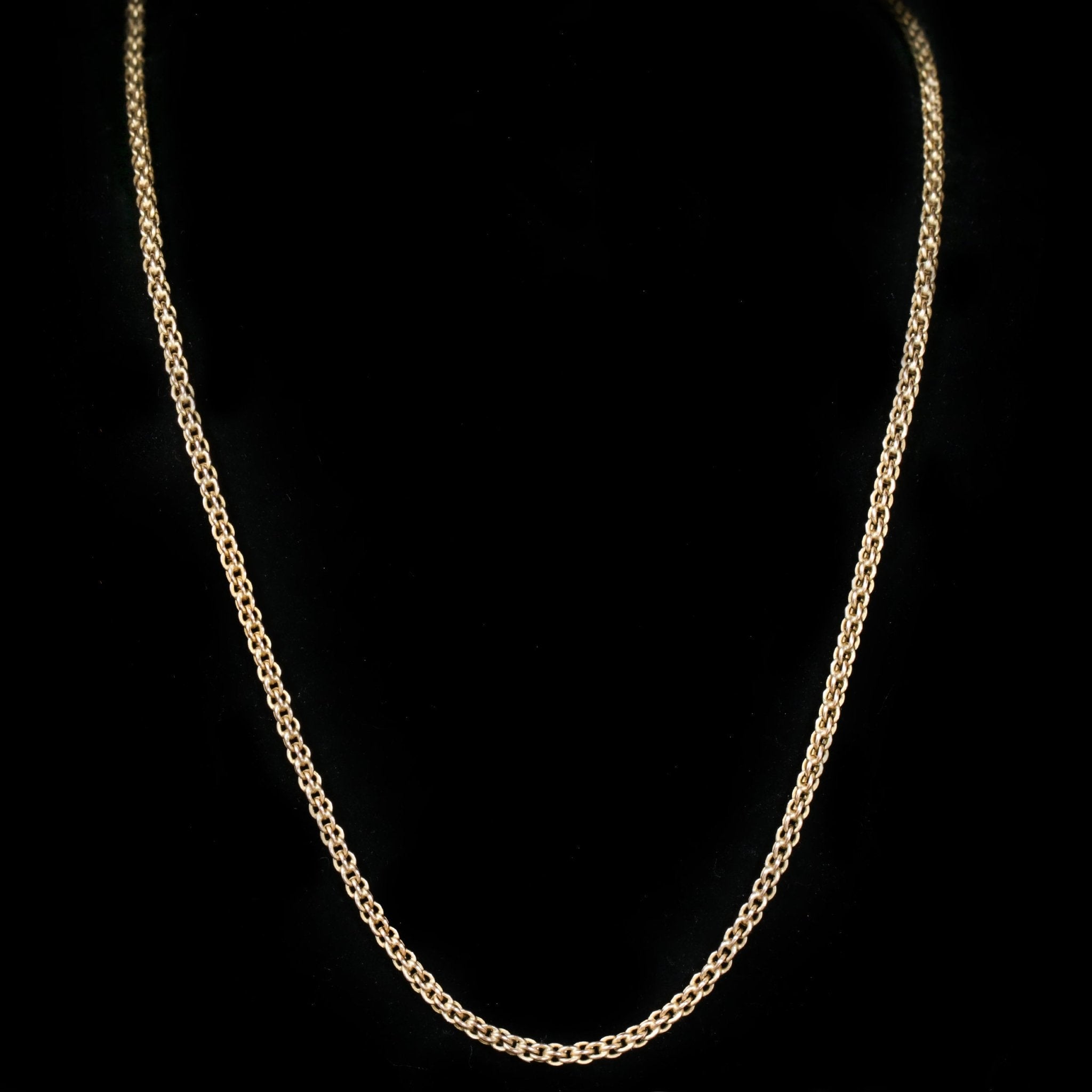 Victorian 10K Yellow Gold Woven Chain, 16.75" - Walton's Jewelry