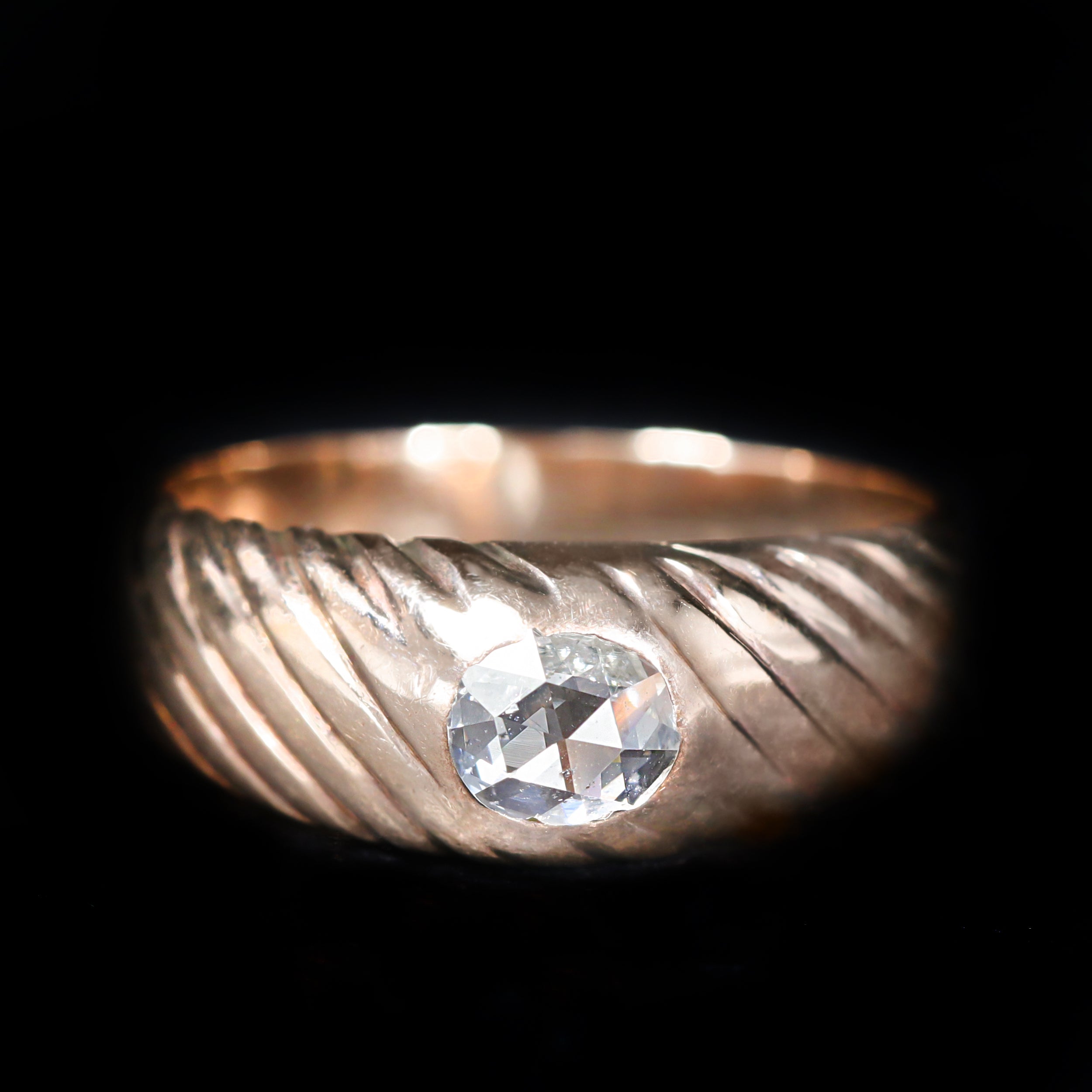 Victorian 0.25 Carat Rose Cut Diamond Engagement Ring