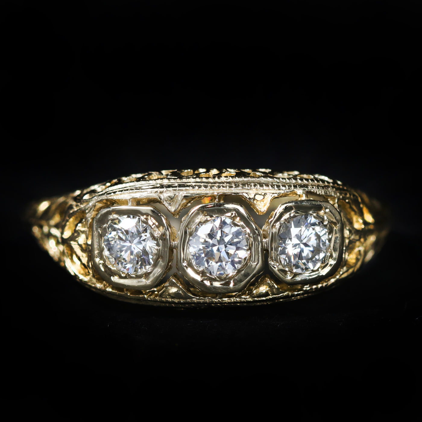 14K Yellow Gold 0.37 CTW Diamond Ring