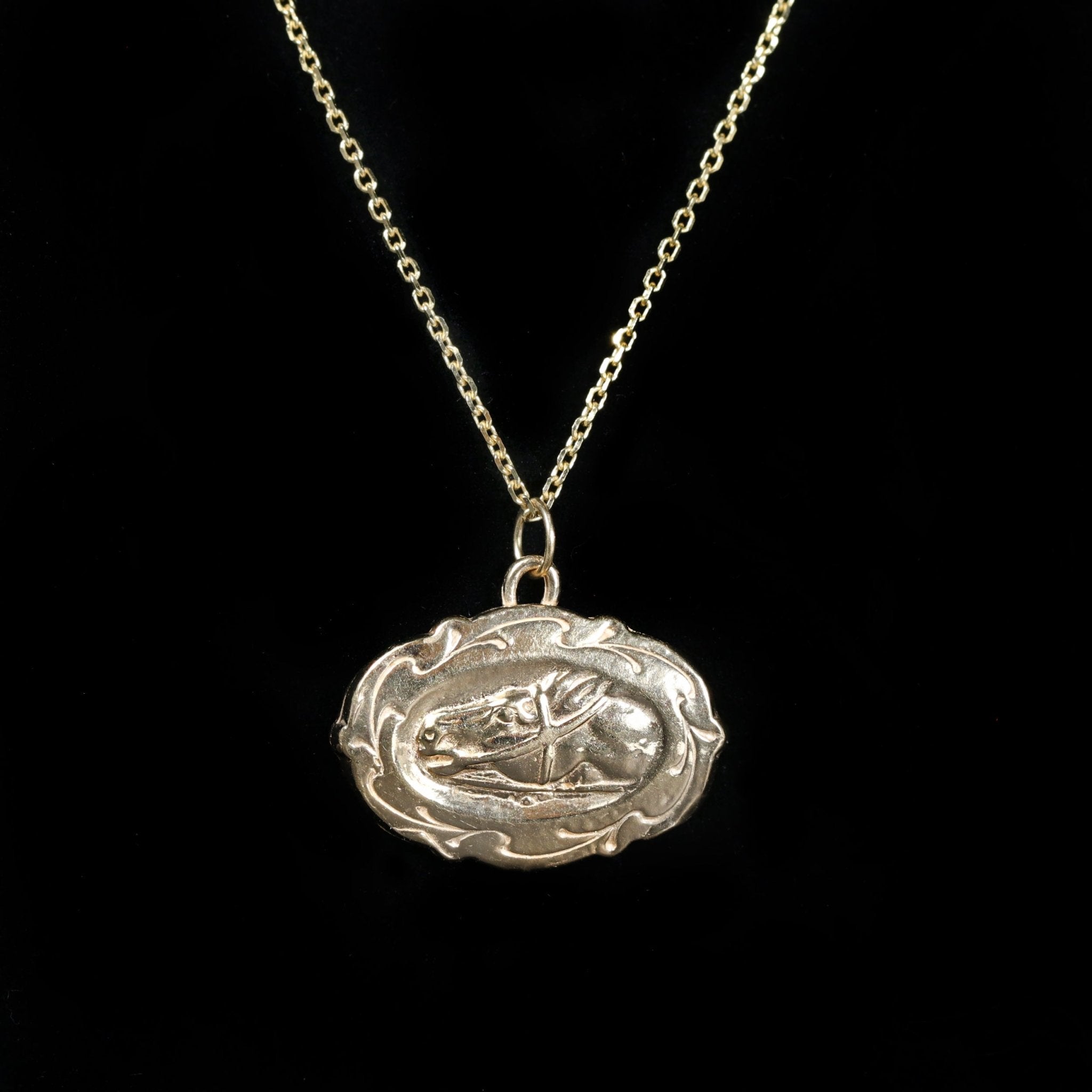 14K Yellow Gold Horse Charm Pendant - Walton's Jewelry