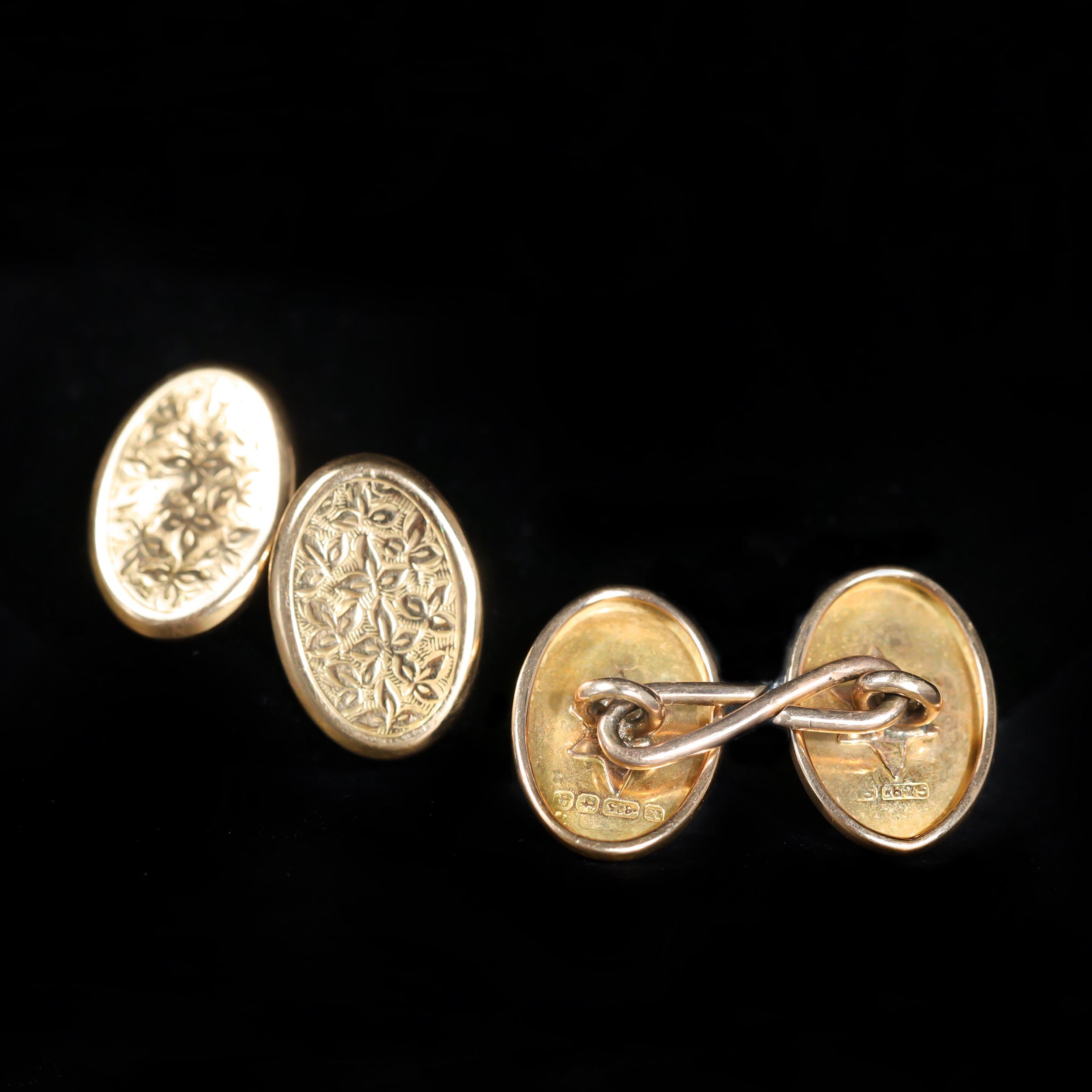 Victorian 15K Yellow Gold Cufflinks, Circa 1890 – Walton's Jewelry