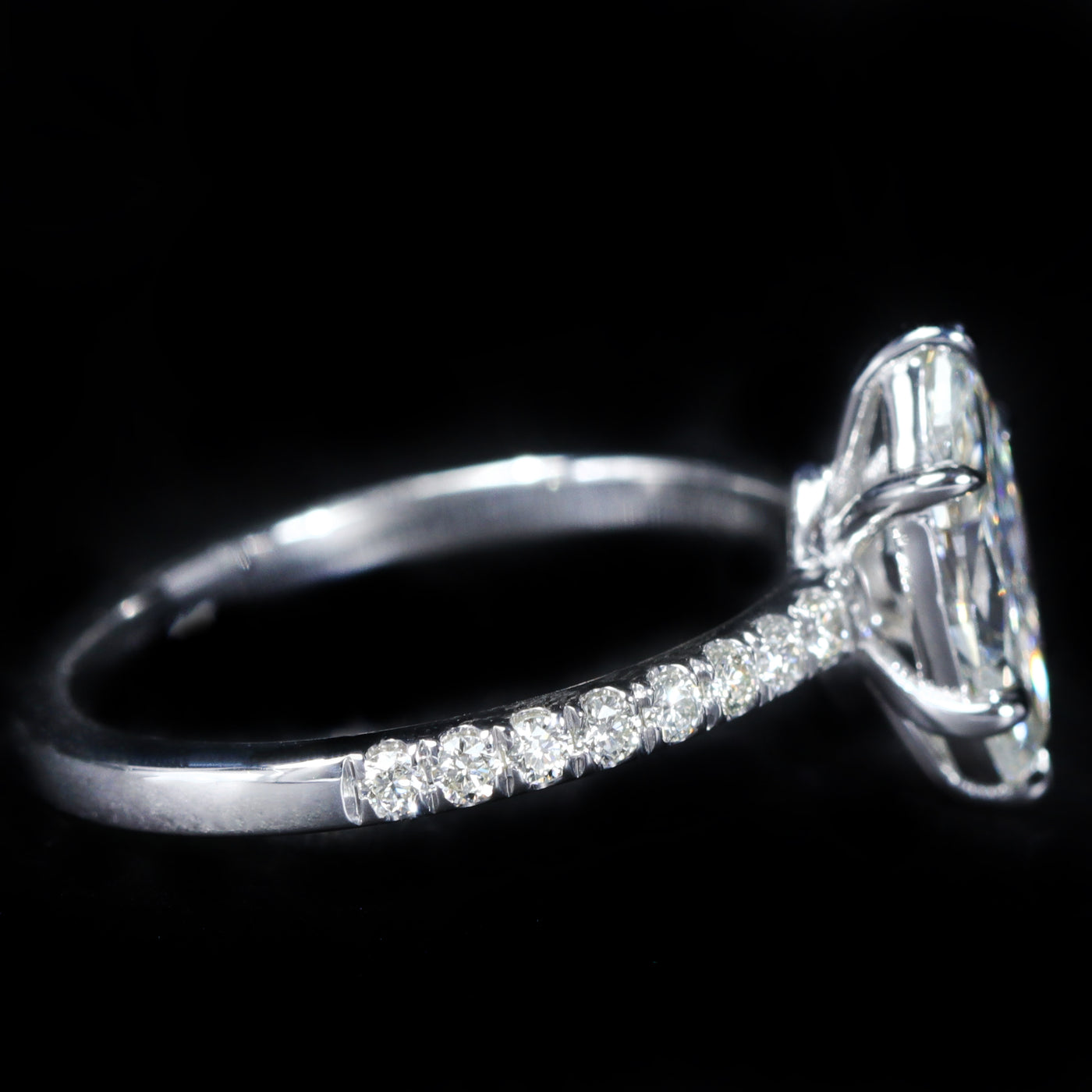 14K White Gold GIA 1.04 Carat Marquise Cut Diamond Engagement Ring