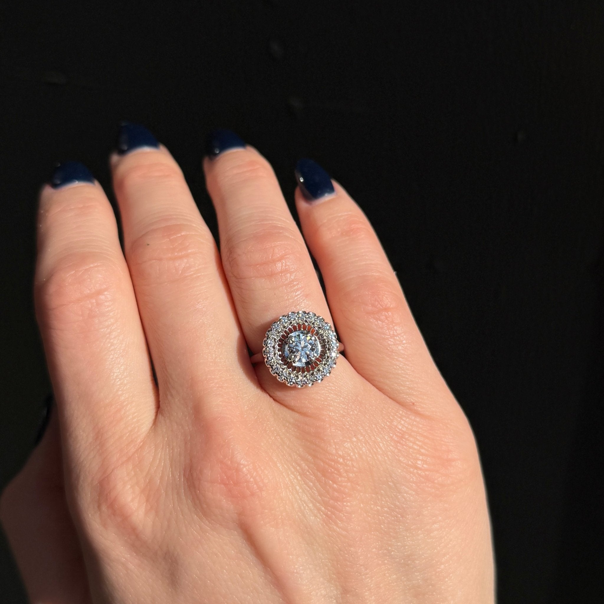 Mid Century 0.50 Carat Old European Cut Diamond Ring by Jabel - Walton's Jewelry