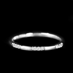 14K White Gold 0.05 CTW Diamond Band - Walton's Jewelry