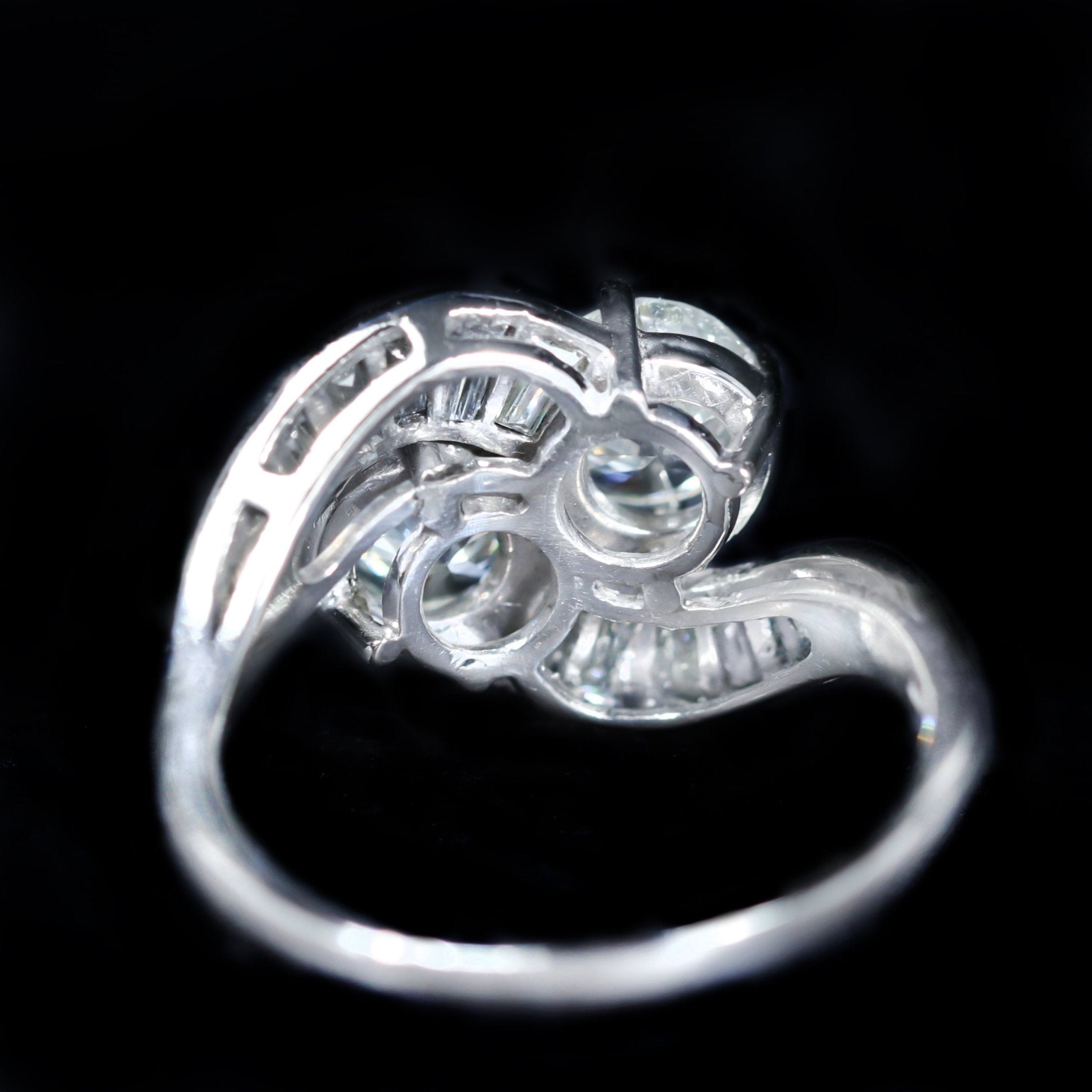 Art Deco 2.50 CTW Diamond Toi et Moi Engagement Ring - Walton's Jewelry