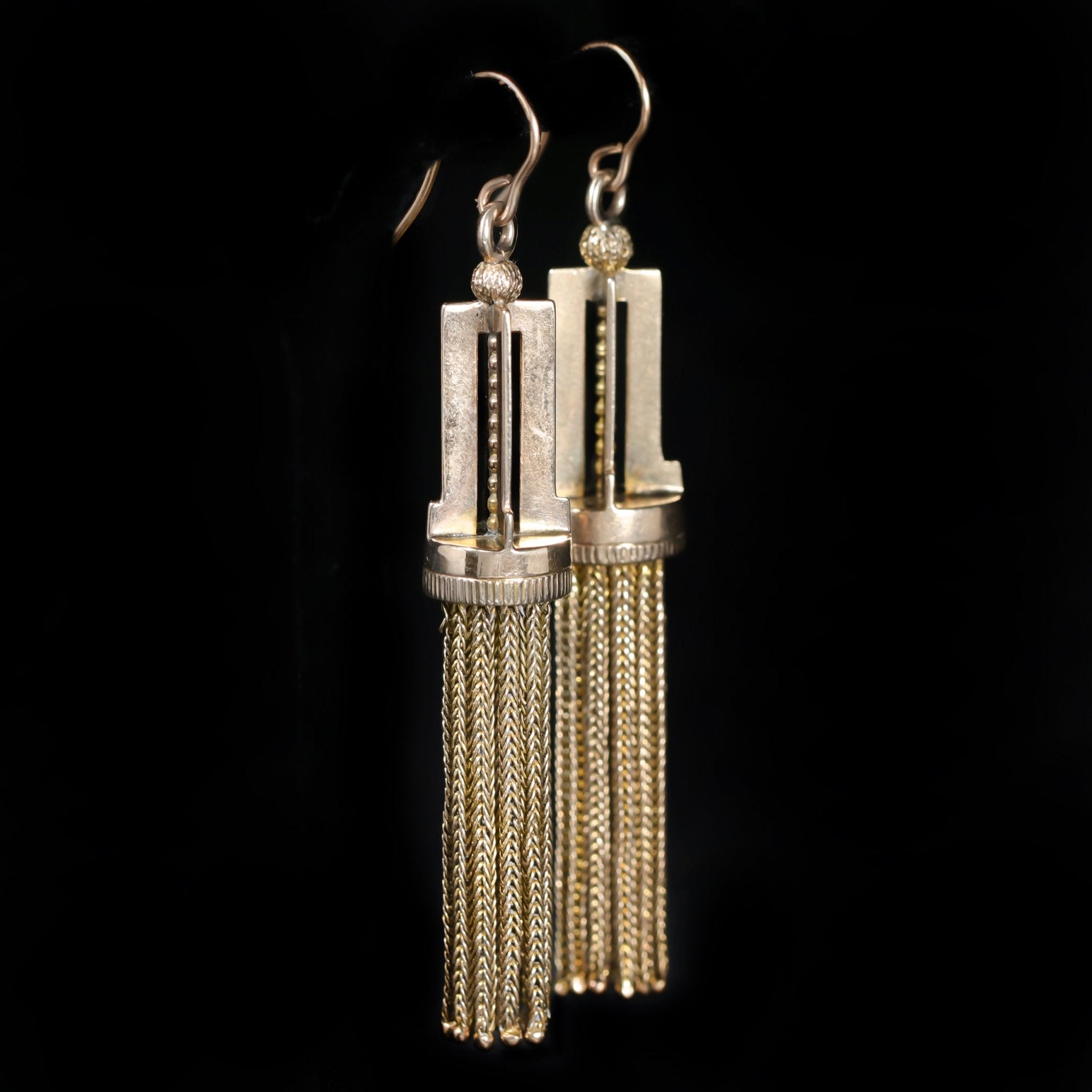 Victorian 10K Yellow Gold Tassel Earrings - Walton's Jewelry