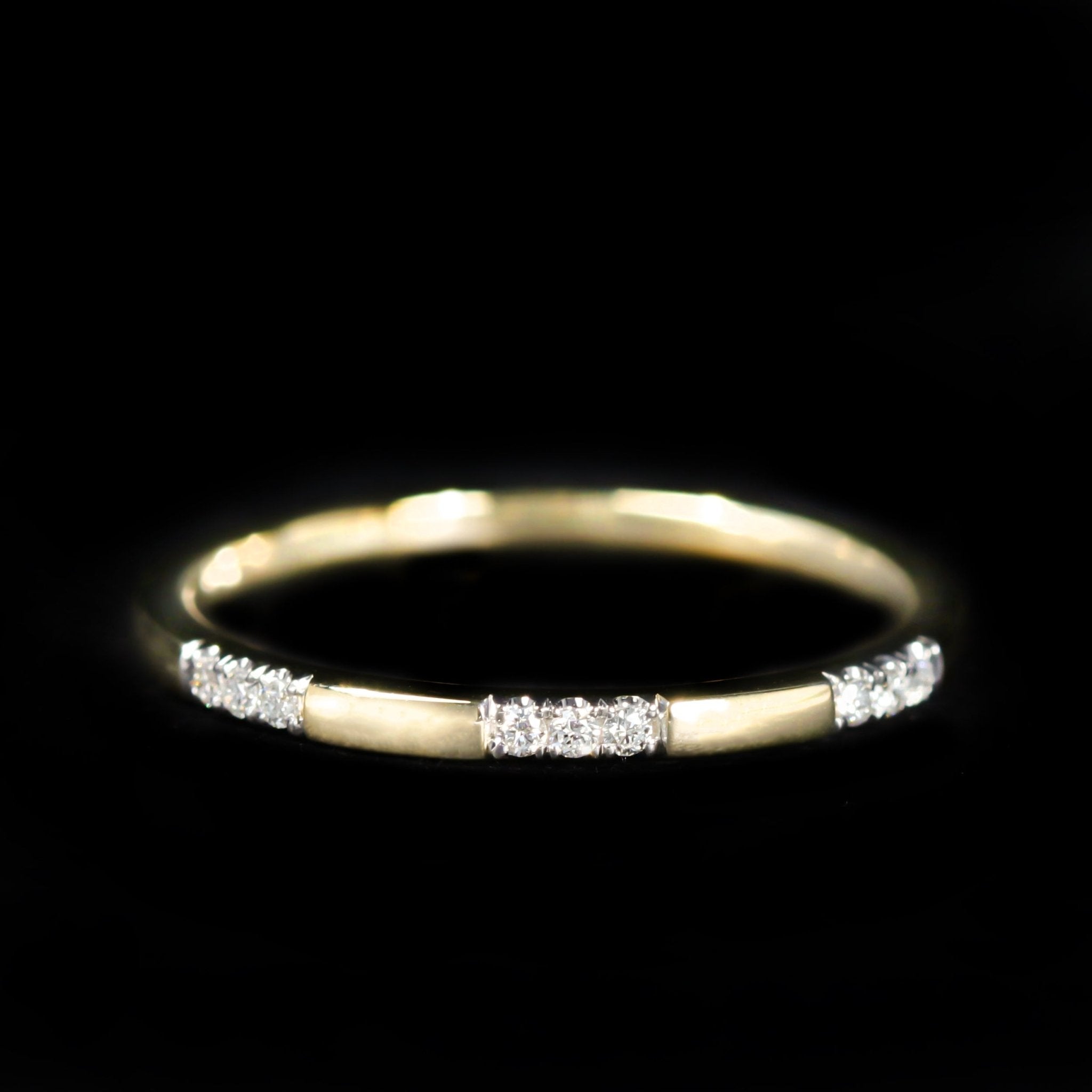14K Yellow Gold 0.05 CTW Diamond Band - Walton's Jewelry