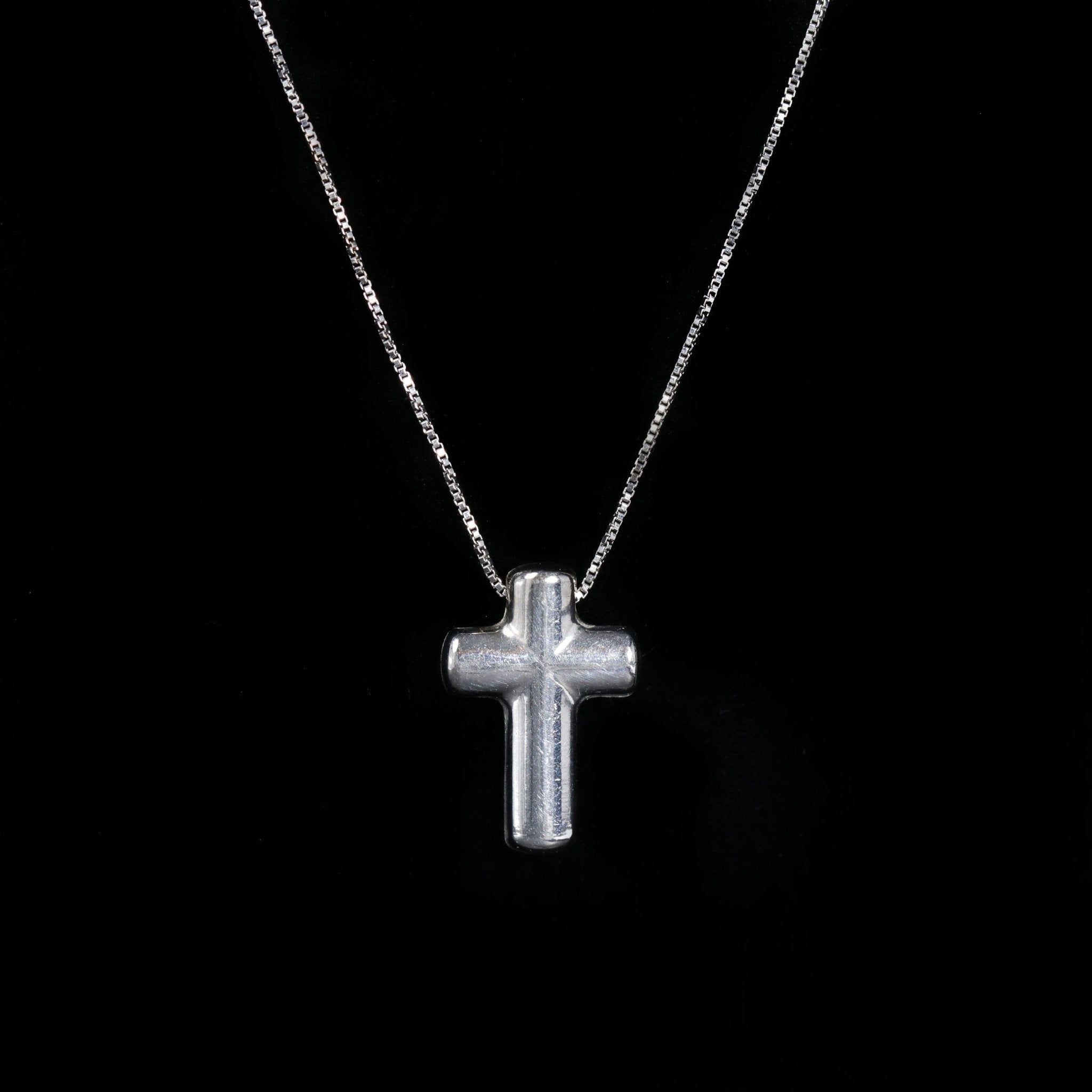 Estate 18K White Gold Cross Necklace - Walton's Jewelry
